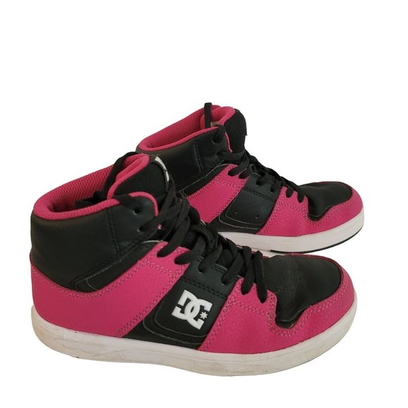 DC Manteca high top Black & Pink Skate Shoes size 3 kids - Picture 1 of 7